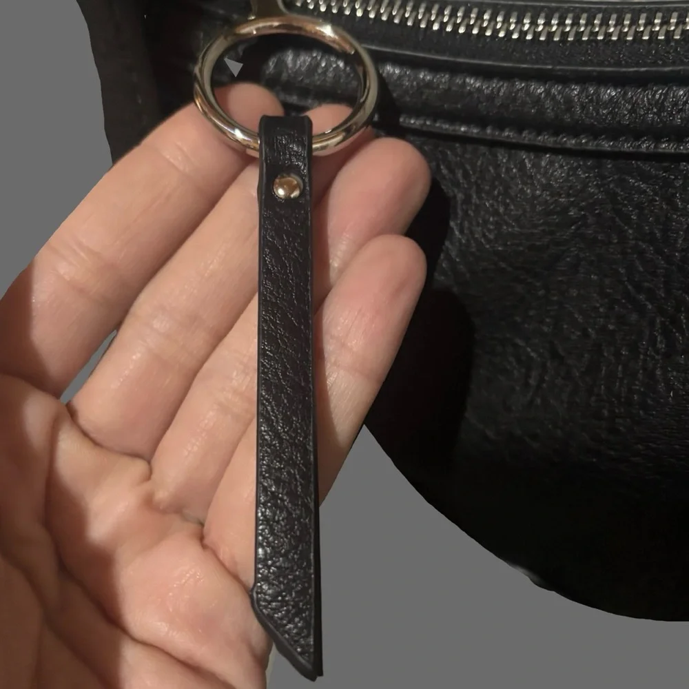 Jessica Simpson Black Studded Faux Leather Shoulder Bag